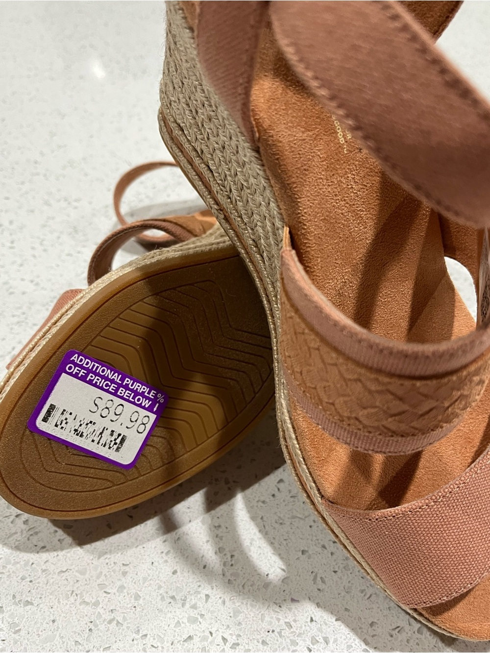 Tom’s Madelyn Sandy Beige Women’s Wedge Platform Sandals Size 9.5 New - Picture 4 of 11